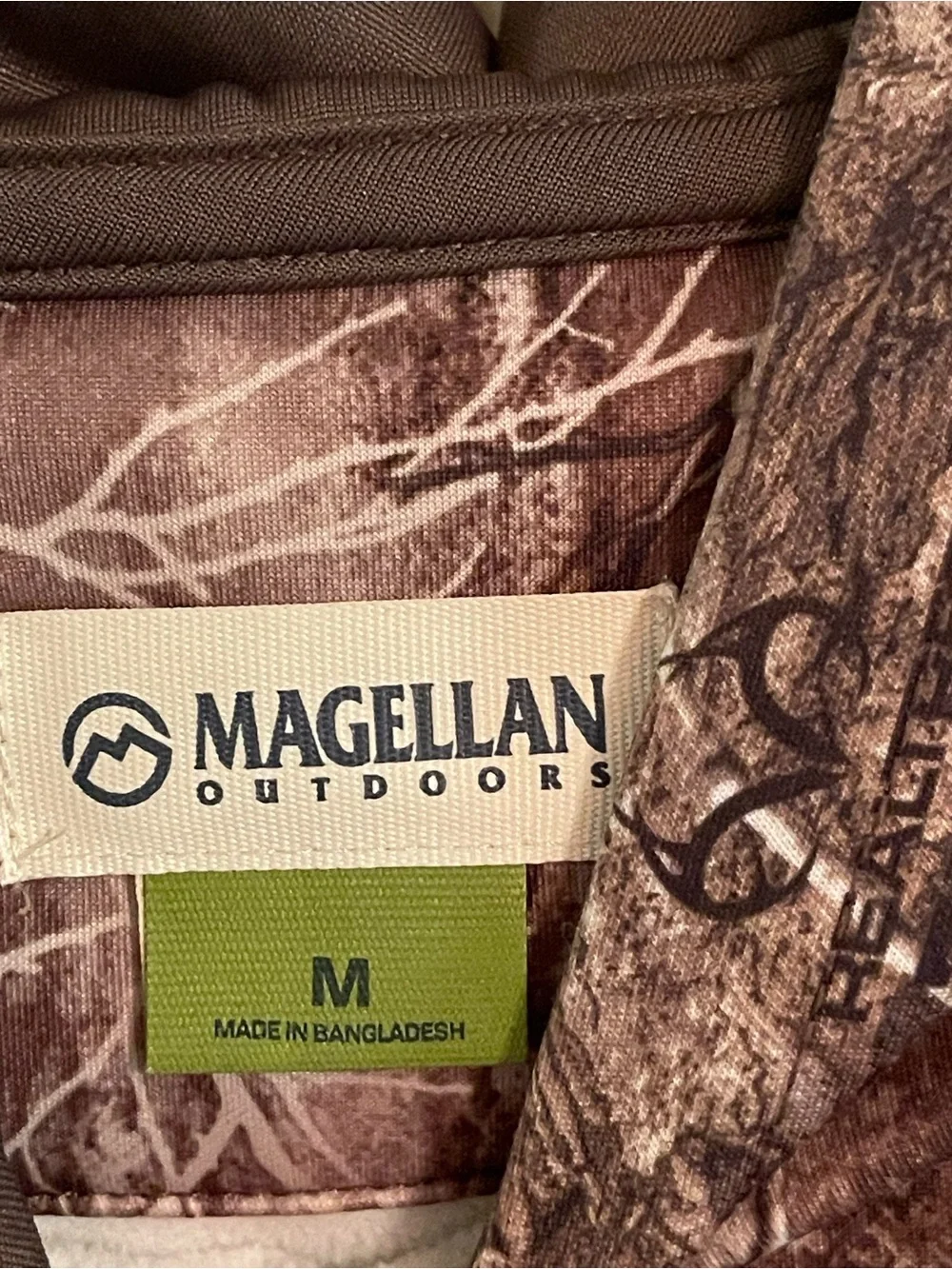 Magellan Outdoors Brown and Green Camouflage Hoodie